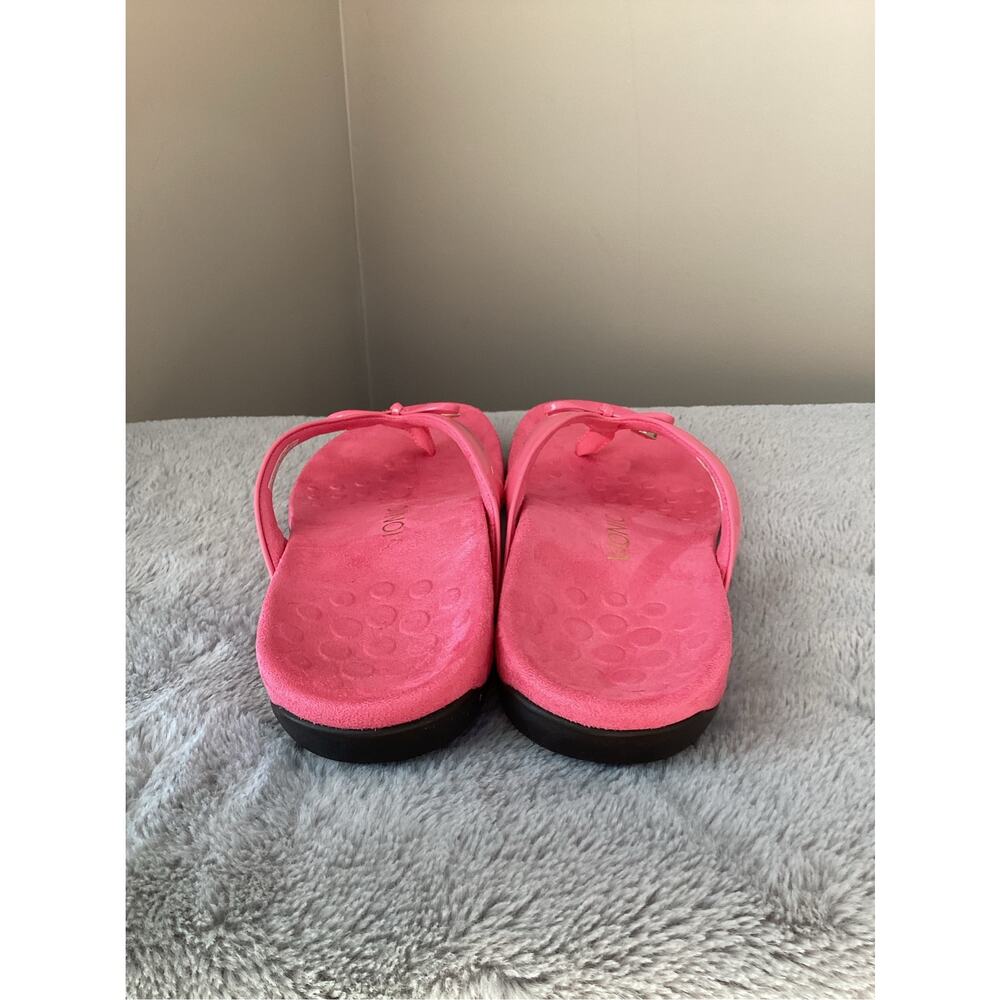 vionic bella pink flip flop bow sandals thong womens sandals size 8 - Picture 5 of 9